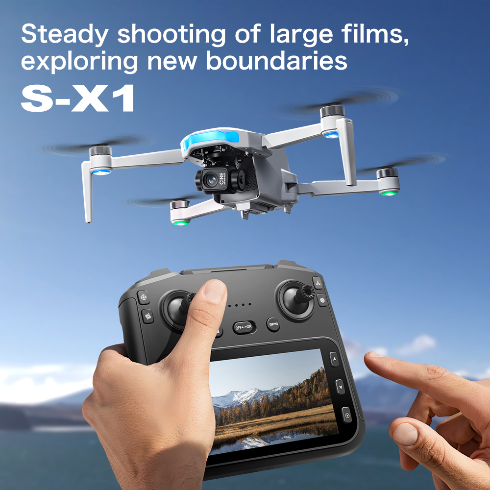 Original S-X1 GPS Drone 8KHD p - Drone Gimbal 3 Axis recension och pris